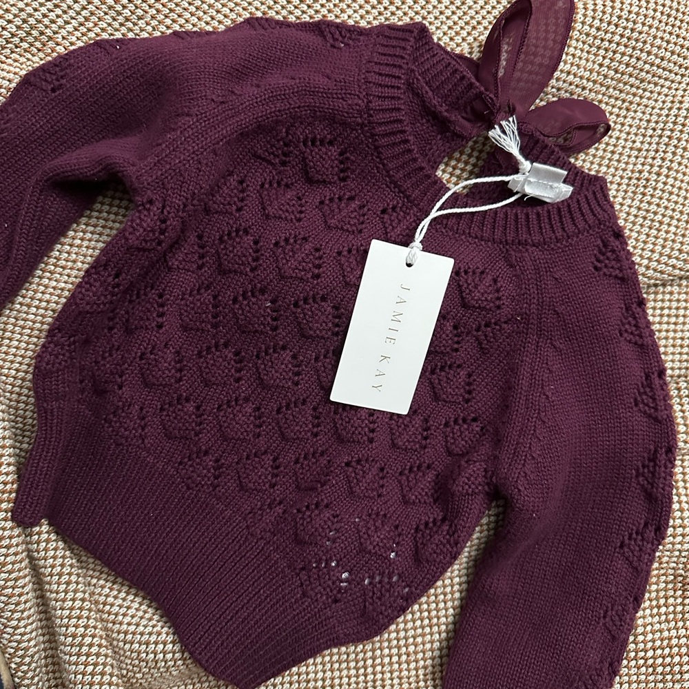 Jamie Kay Sienna knit in fig! NWT. 6-12mo